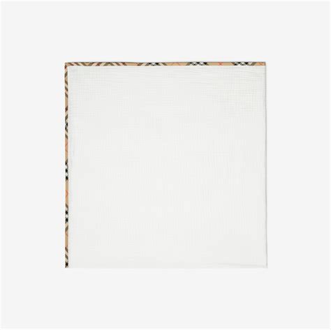 burberry muslin|Check Trim Cotton Baby Muslin in White .